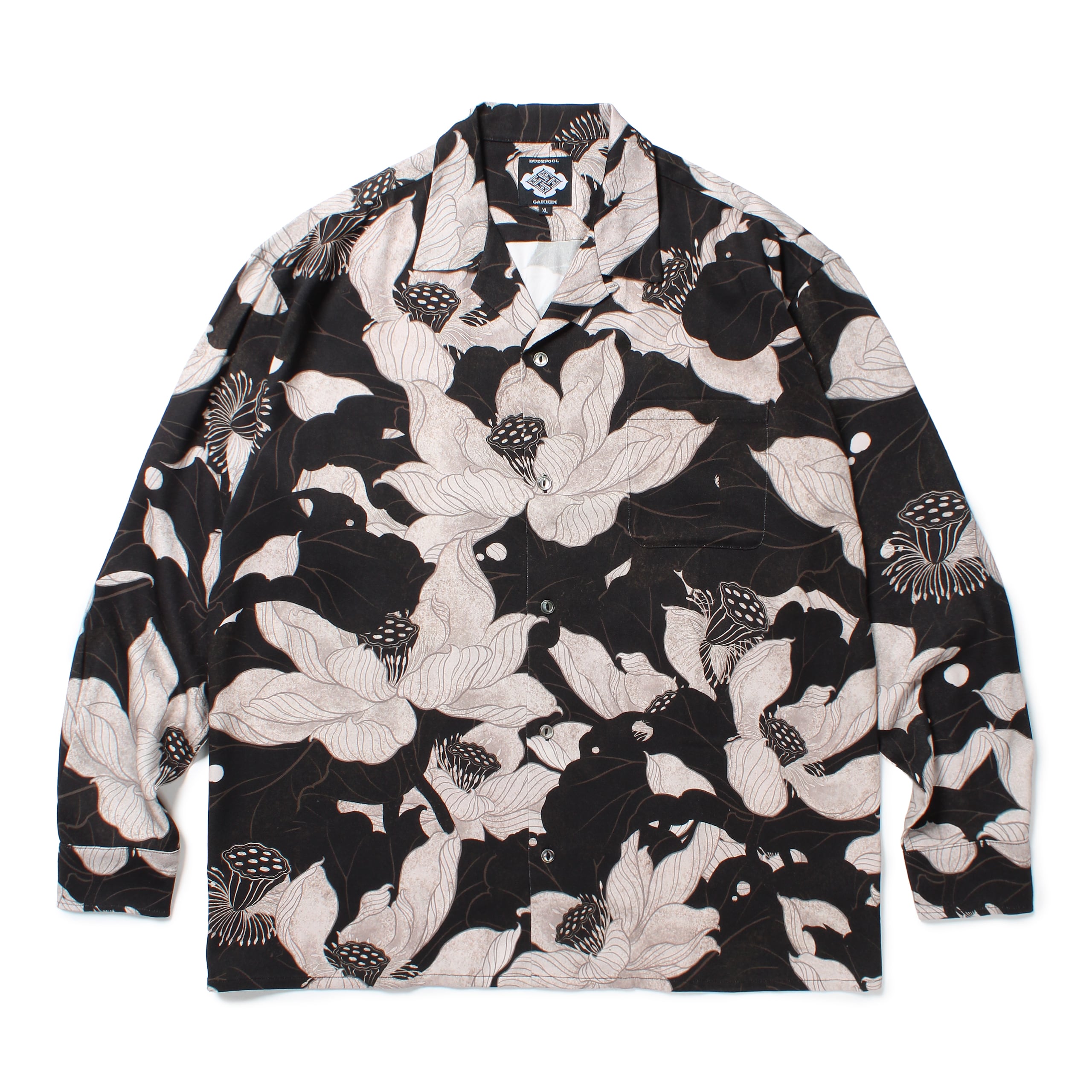 新品GAKKIN BUDSPOOL 浮蓮華 HAWAIIAN SHIRT GAKKIN × BUDSPOOL 浮蓮華 L/S HAWAIIAN SHIRT | APHRODITEGANG HOLDINGS
