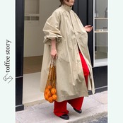 【3color】バルーン袖と初夏の物語ロングコート 《W0156》