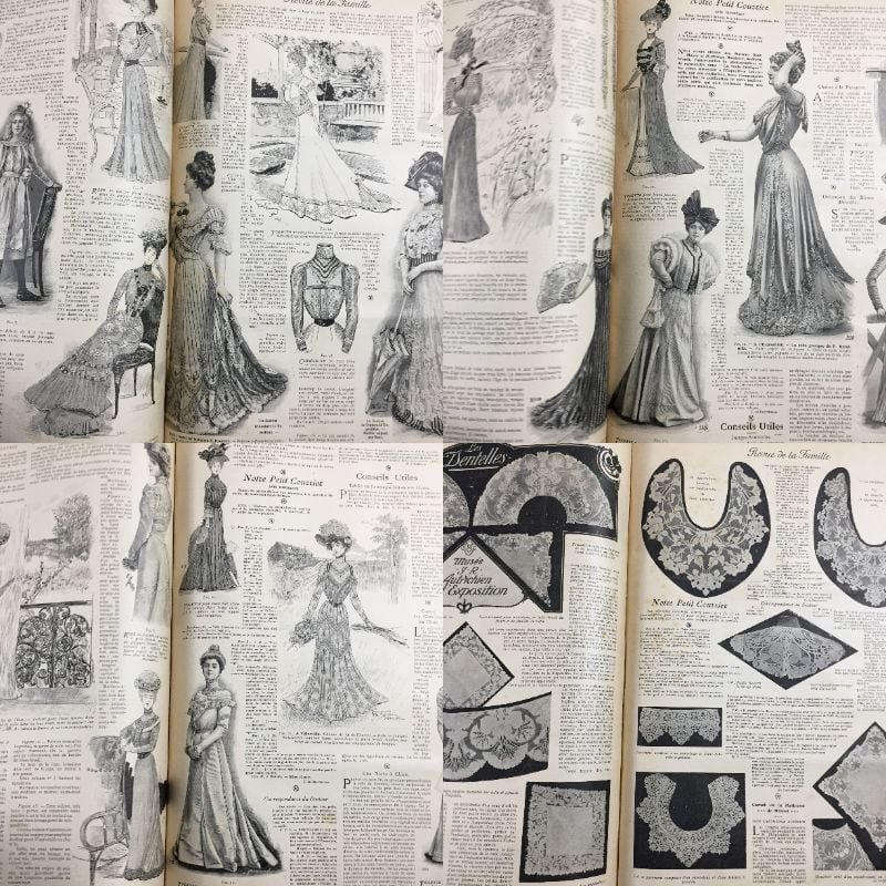 フランスアンティークファッション雑誌1869年年鑑本モード洋書