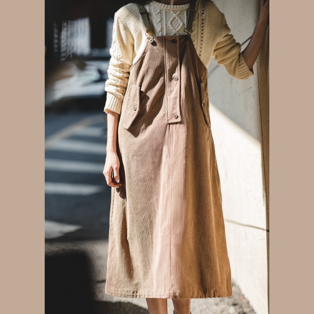 Corduroy overall Skirt [481]