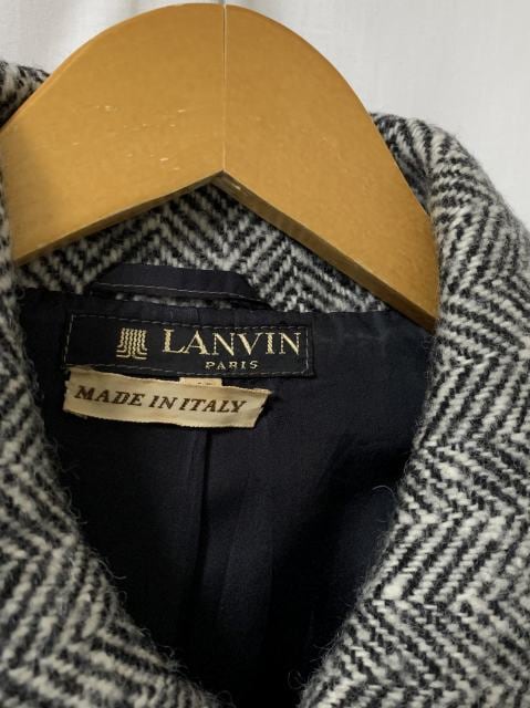 1970~80's Drop Shoulder Design Tweed Middle Coat"LANVIN"