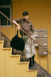 Thick Velvet Loop Monster Bag Hand Knit