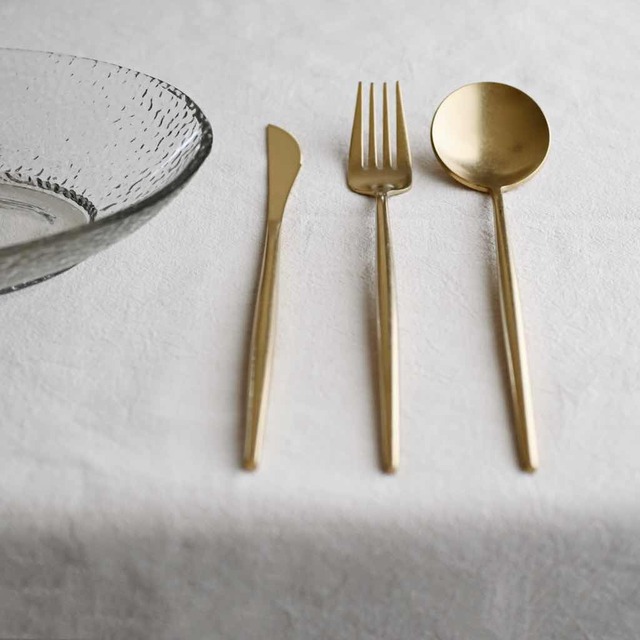in bloom ステンレスディナーカトラリーシリーズ｜ ナイフ フォーク スプーン イエローゴールド 雑貨店