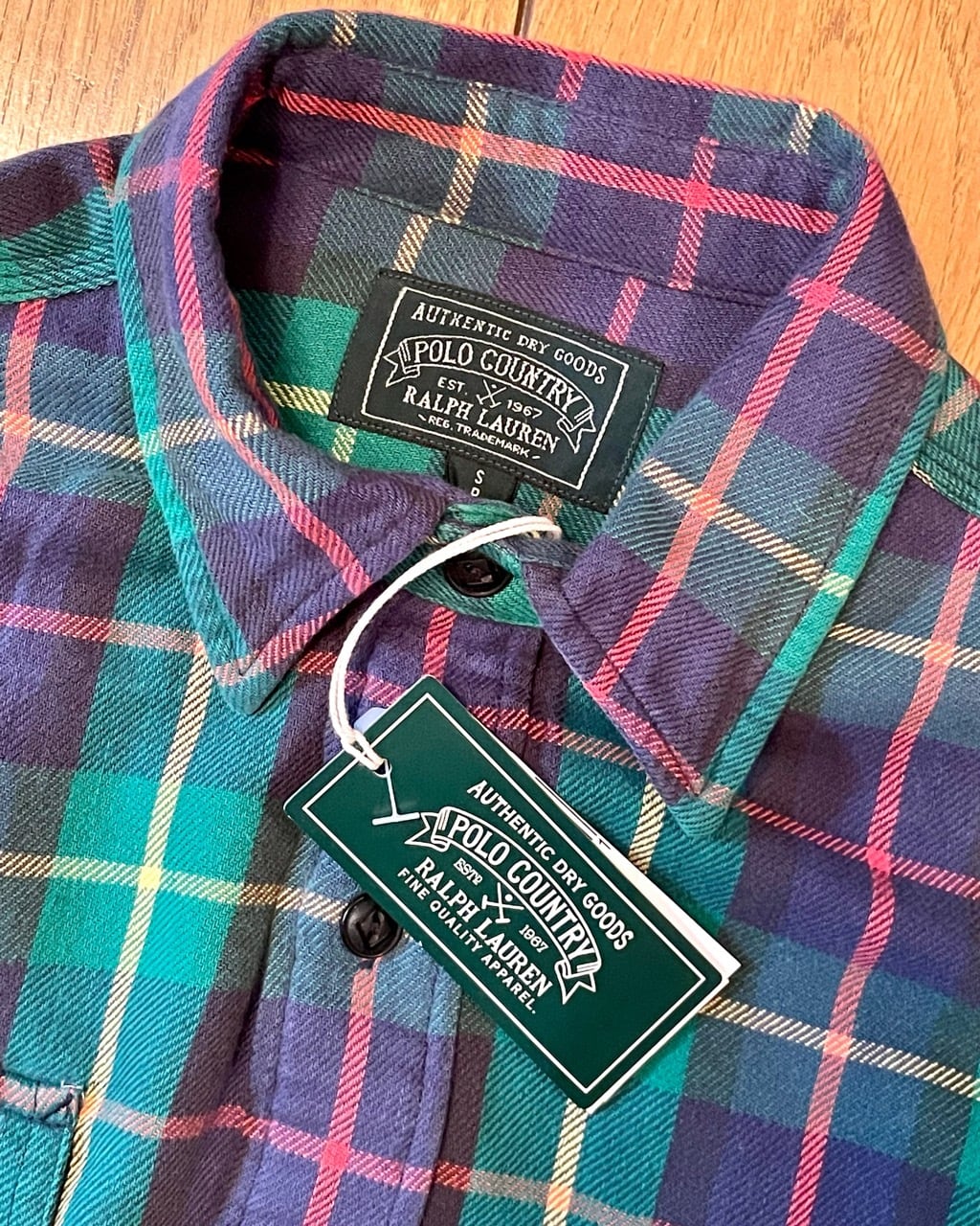 美品 L Polo Country ポロカントリー ネルシャツ チェック 緑