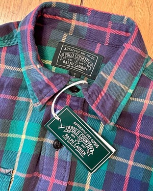 新品 Polo Countryコットンネル チェックシャツ Sサイズ