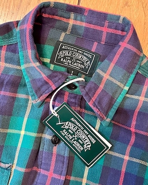 新品 Polo Countryコットンネル チェックシャツ Sサイズ