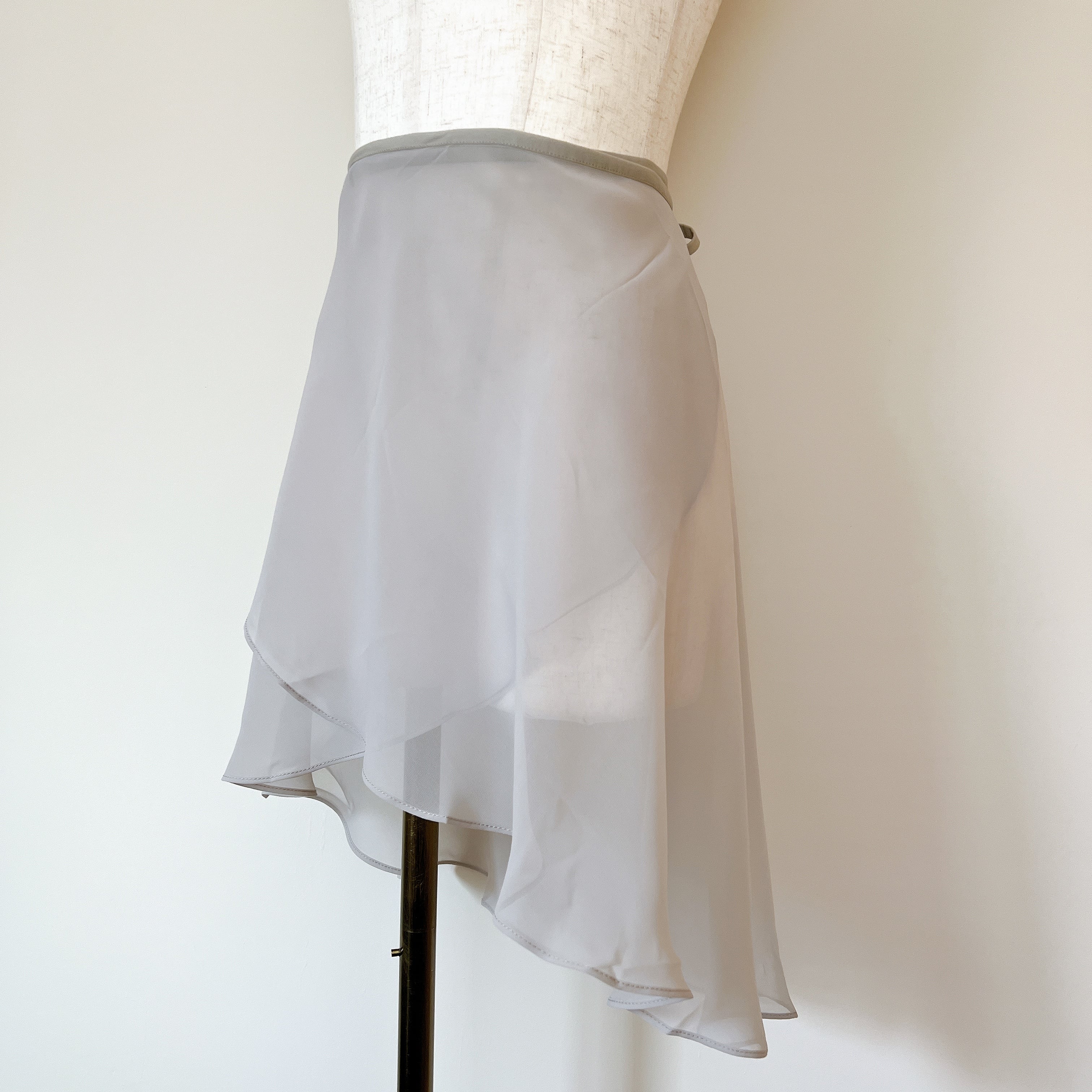 スティナ グレー シフォン バレエスカート silver gray シフォン ラップスカート | バレエショップ Snowflake