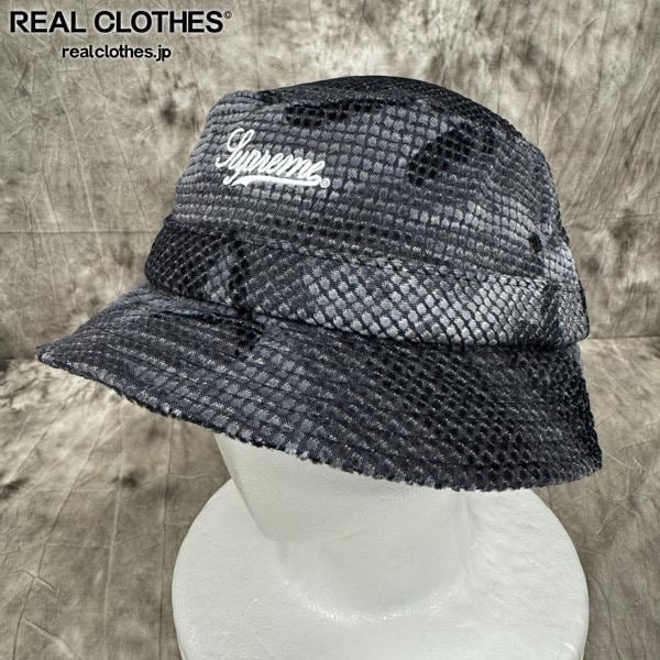 未使用】Supreme/シュプリーム【22AW】Camo Grid Velvet Crusher Hat