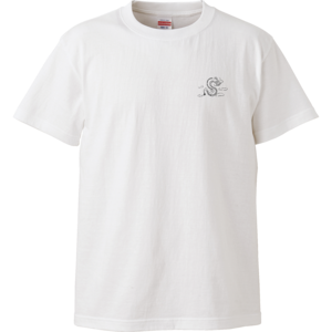 『龍ワンポイントTシャツ』@natsu画伯/ホワイト