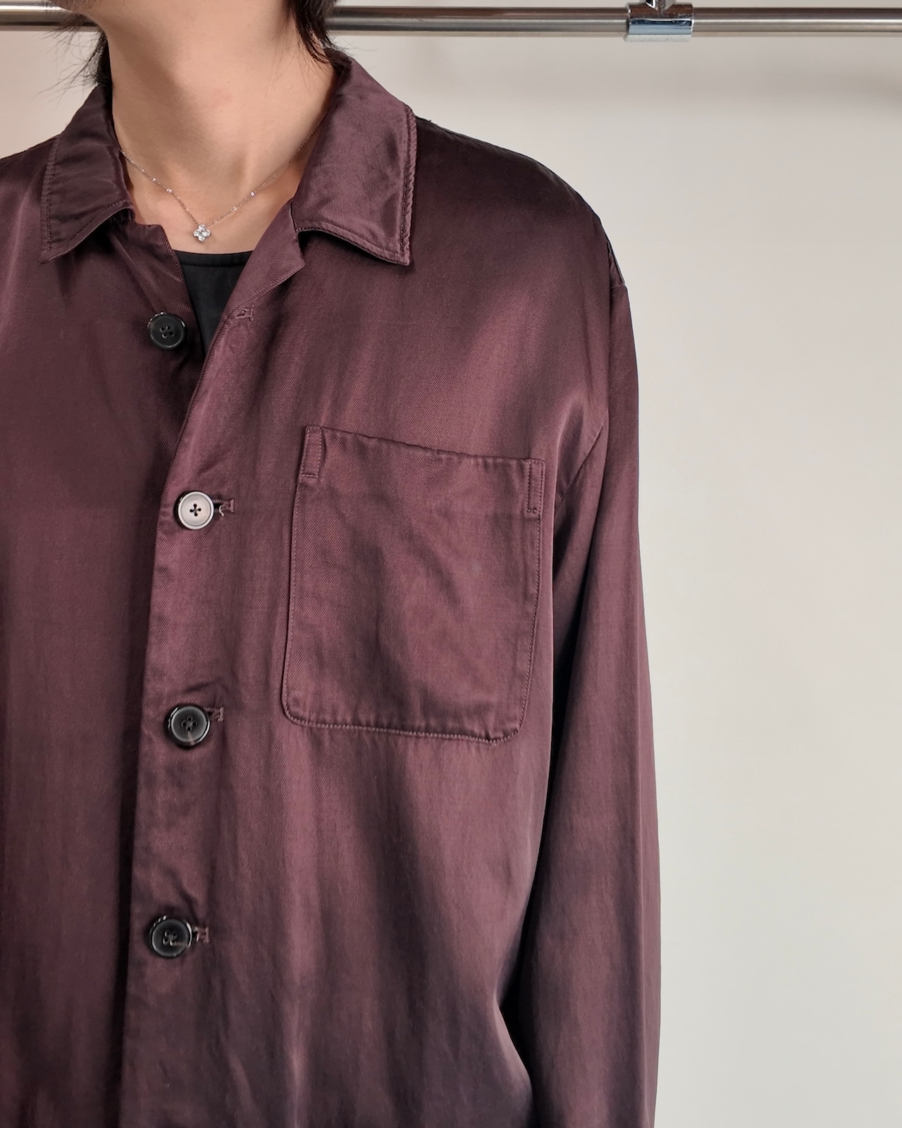 【DRIES VAN NOTEN】over silhouette satin jacket