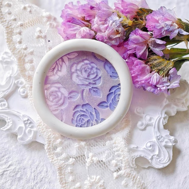 【少数入荷】Wax Seal Stamp Rose pattern_凹面【ヘッドのみ】