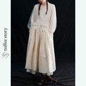 【2color】チュールが揺れる静かな物語カーディガン 《P0254》