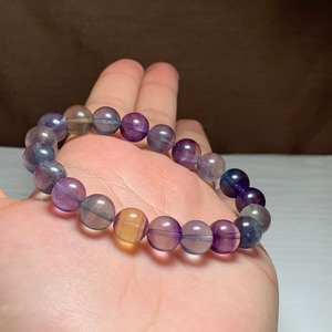 13.透明度高☆美グラデーションフローライト・ブレスレット