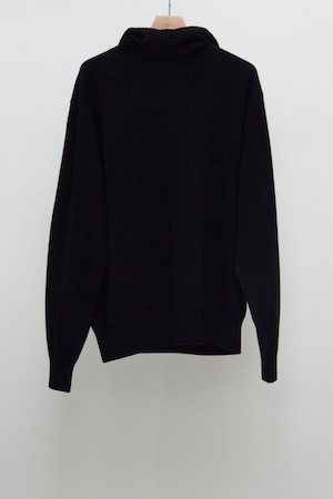 Hooded Knit P/O - Black