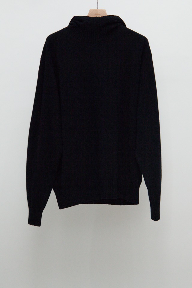 Hooded Knit P/O - Black