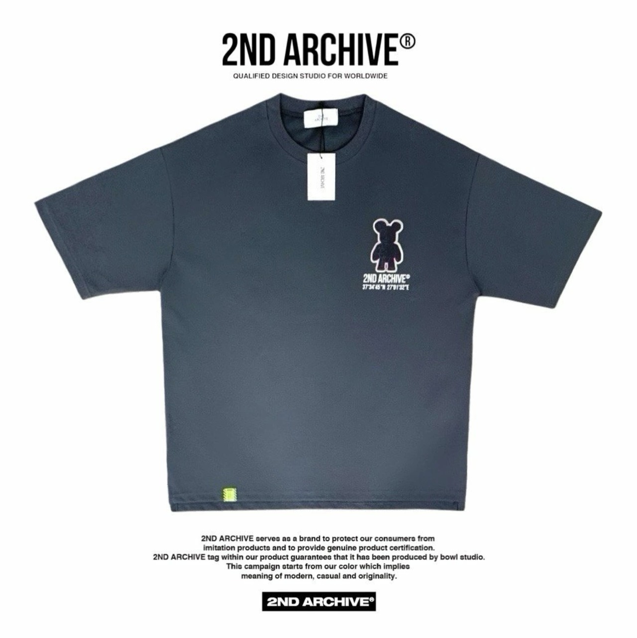 2ND027 2NDARCHIVE Tシャツ 韓国ファッション オーバーサイズ ユニセックス