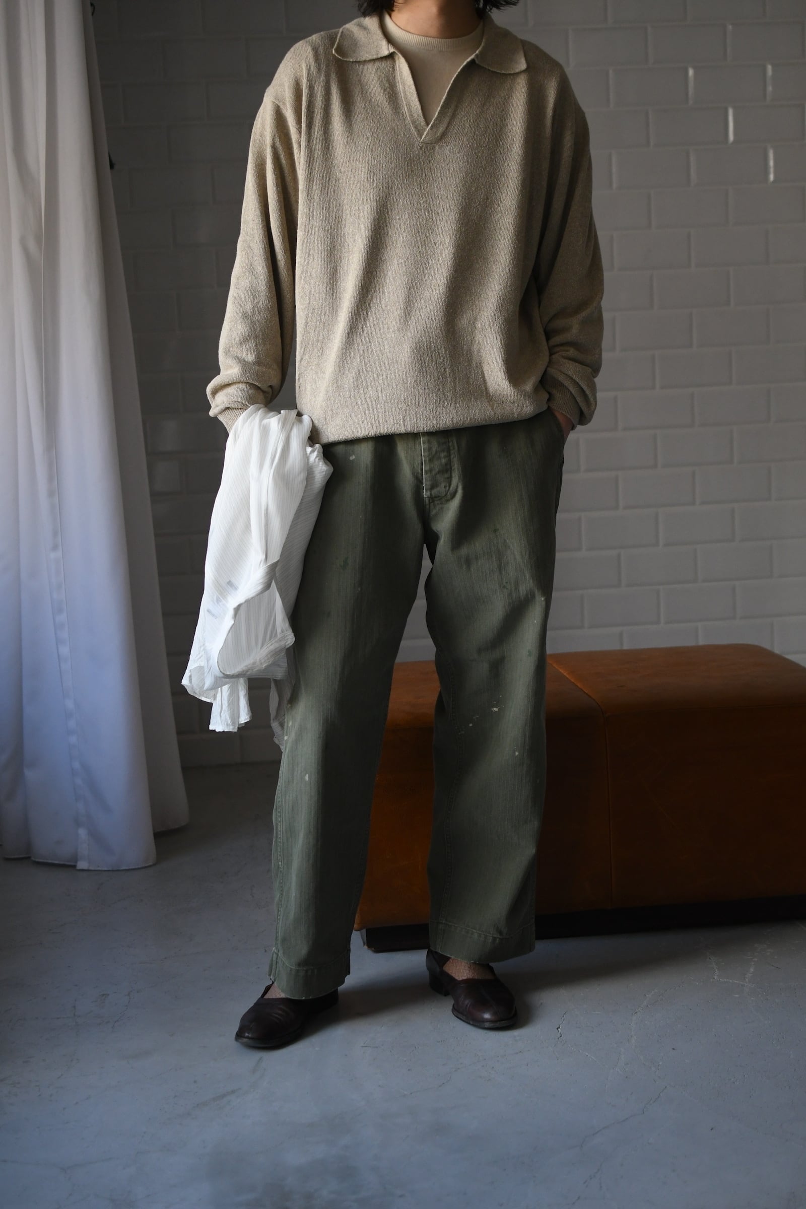 HERILL / USMC HBTpants (Olive drab) | nariwai