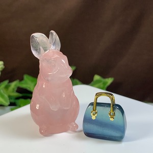 8.ローズクォーツうさぎ・お出かけうさちゃん
