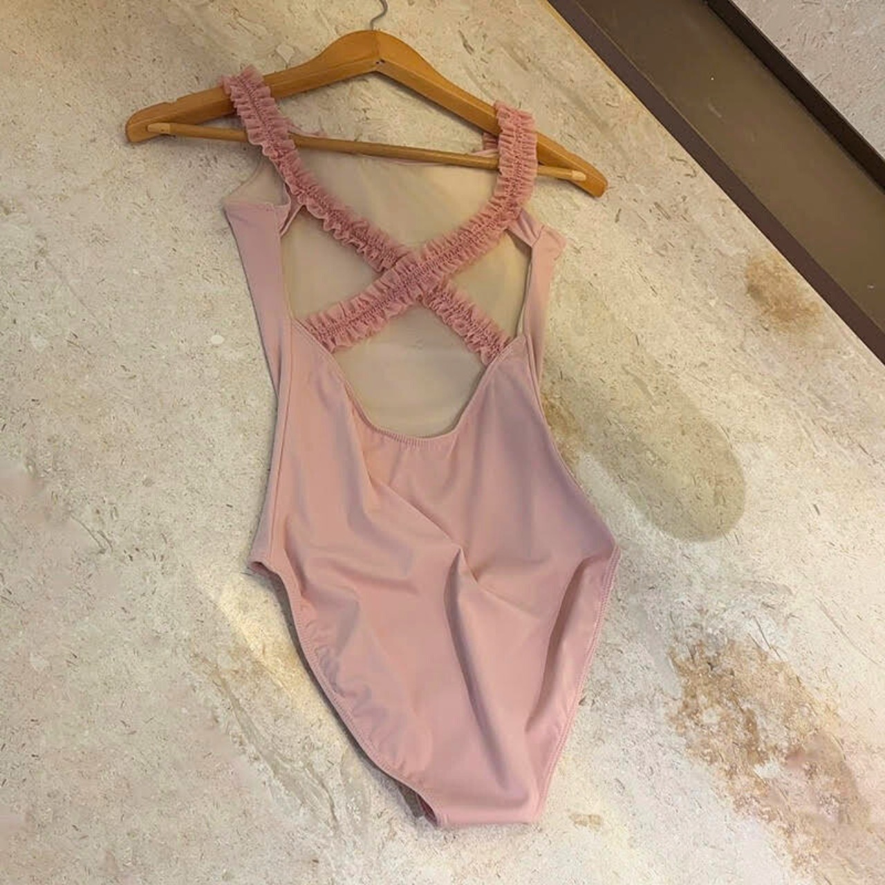 フリルトリミング キャミソールレオタード 3色展開 L1296