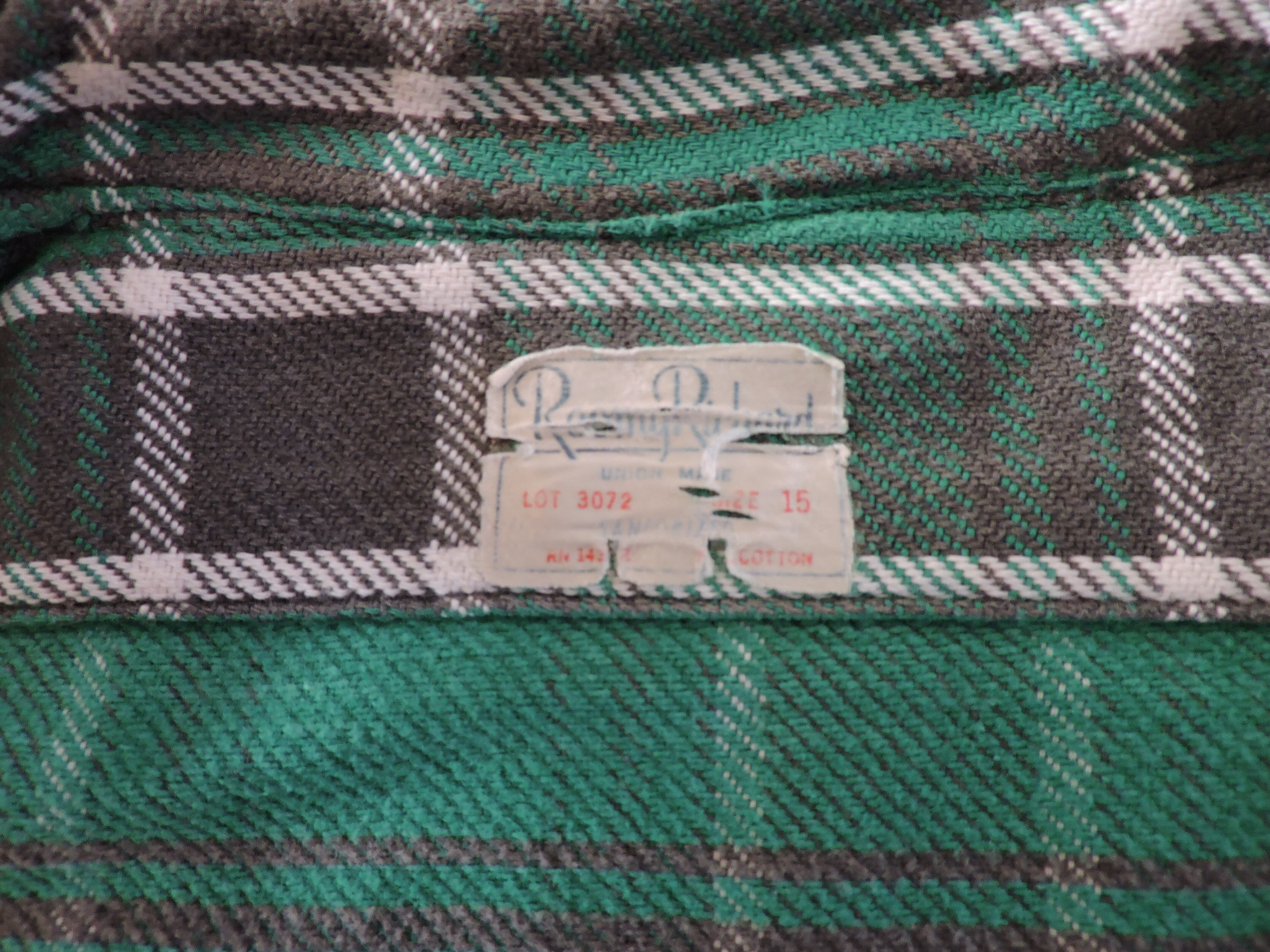 1960s ROOMY RICHARD マチ付ヘビーフランネルシャツ SIZE:15(M) | swallows