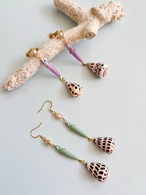 ロングフィッシュシェルピアス/イヤリング