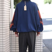 custom draw cord half zip pullover