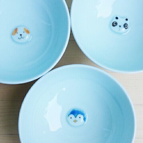 有田焼 こども用食器 お茶碗 小玉動物 【パンダ・いぬ・ペンギン】 15