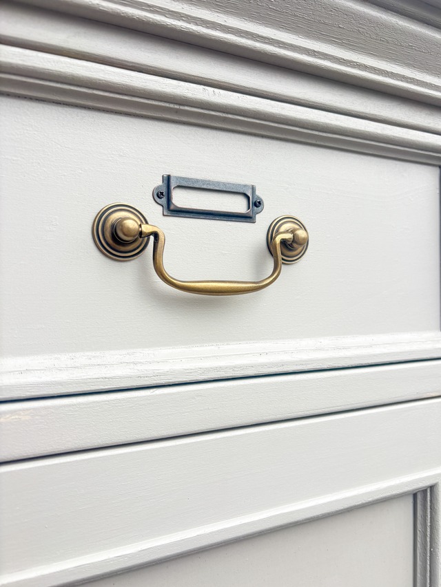 両面化粧間仕切り兼収納キャビネット (大理石天板・アンティーク調家具)W900 輸入住宅向け家具