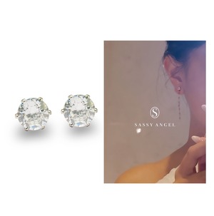 2WAY♡1粒ジルコニアピアス 4mm [214]