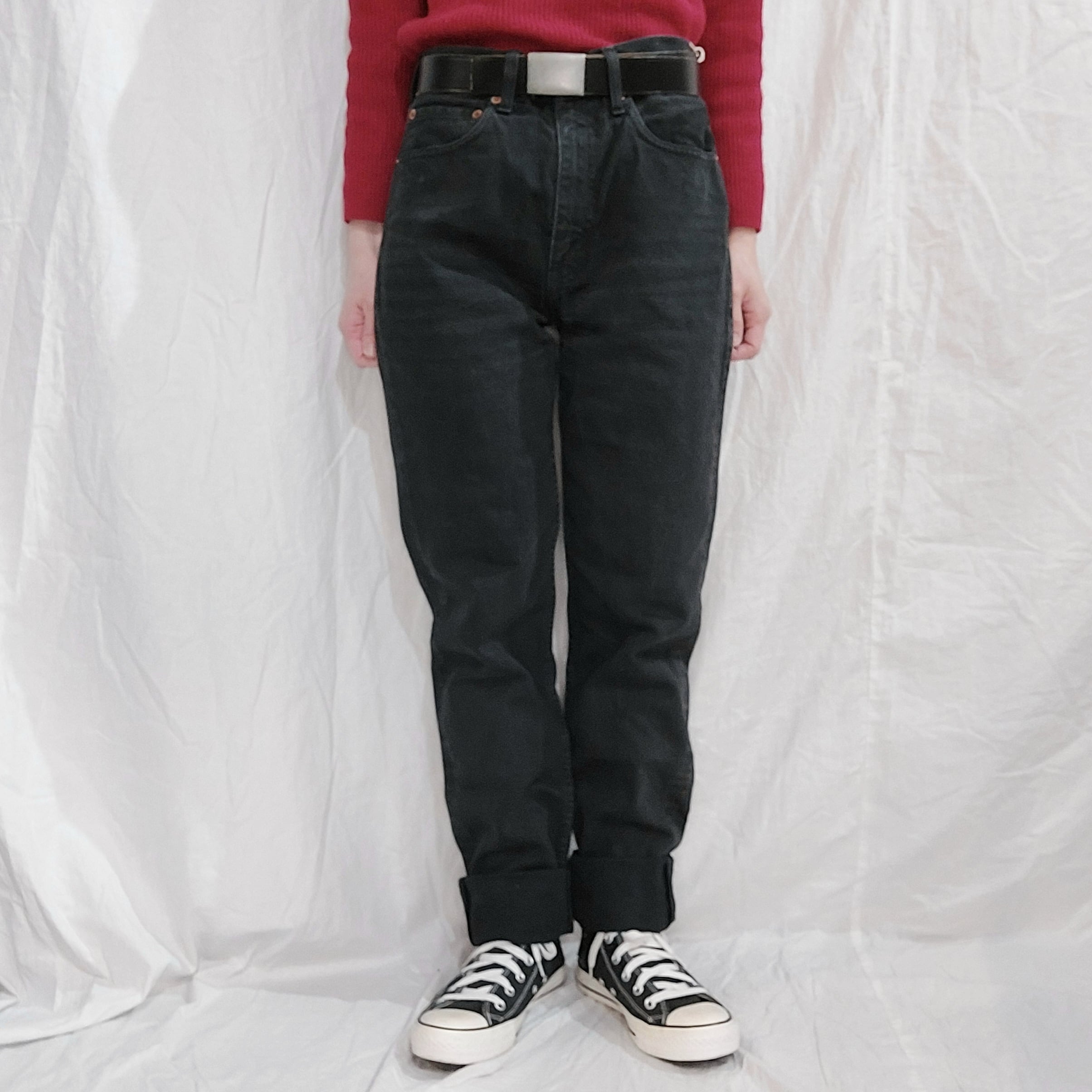 Levi's 534 Black denim pants / Made in Spein[fa-644]リーバイス534