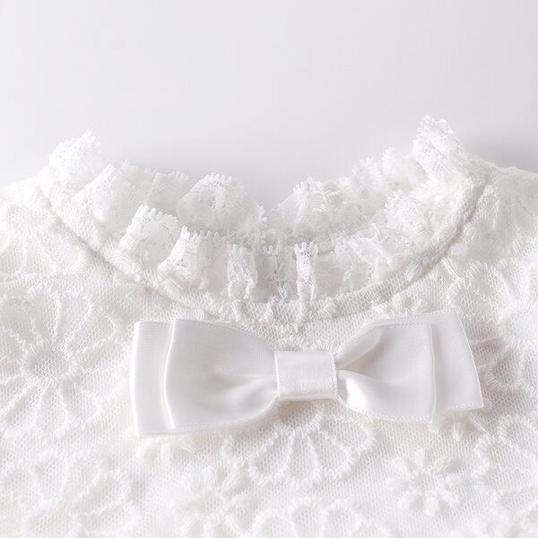 長袖ベビードレスロンパース♡