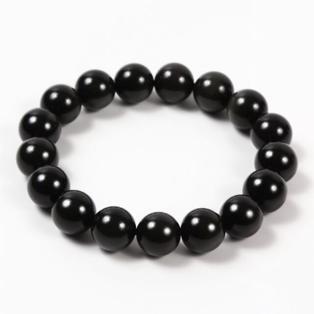 黒曜石　オブジェ　パワーストーン 魔除け・御守り【開運】 黒曜石 パワーストーン ブレスレッド (10mm
