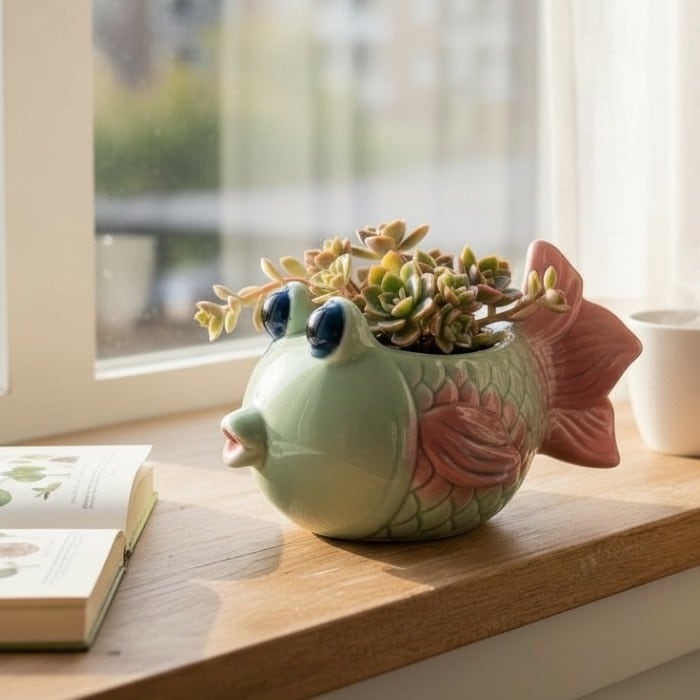 アニマルポット ハリネズミ フラワーポット 鉢 植木鉢 鉢底穴あり 陶器