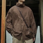 Oversized Silhouette Button-Down Long Sleeve Shirt ◇H0772