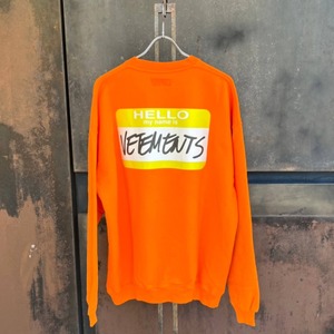 VETEMENTSMY NAME IS VETEMENTS SWEATSHIRTNEON ORANGE