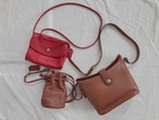 AMERICA 1990’s OLD COACH “Red Leather” shoulder bag