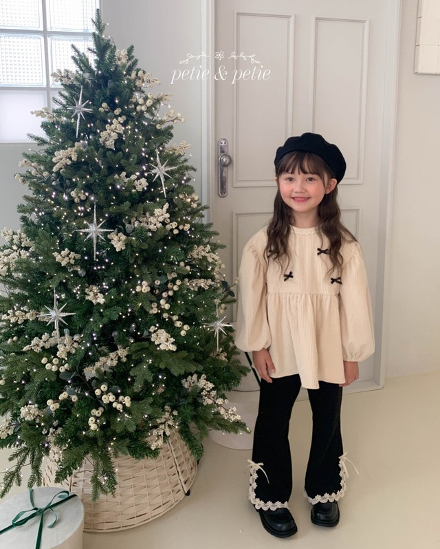 【即納】<petit&petit>  Benny lace trumpet pants