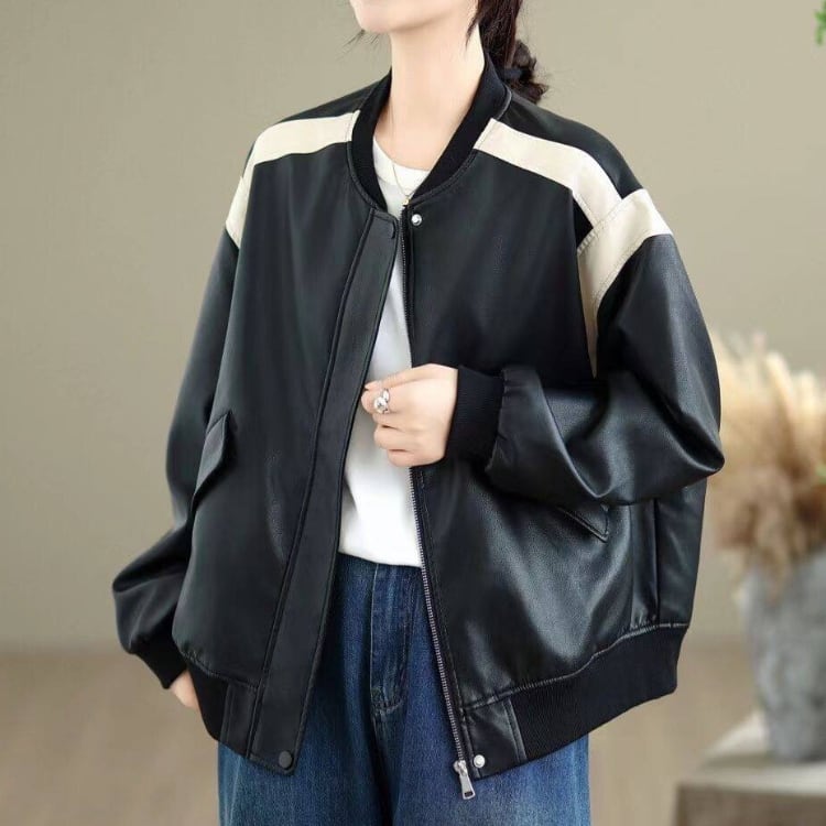 配色ライン ジップブルゾン(7色)11141