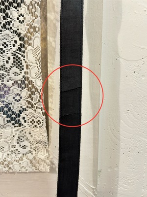 50's flower print gray wool skirt with belt