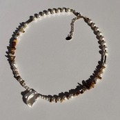 [ ピクチャージャスパー ] 淡水パールネックレス［GSN109］