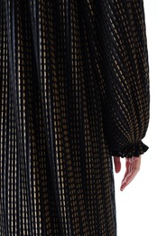 Gold dots print Accordion dress