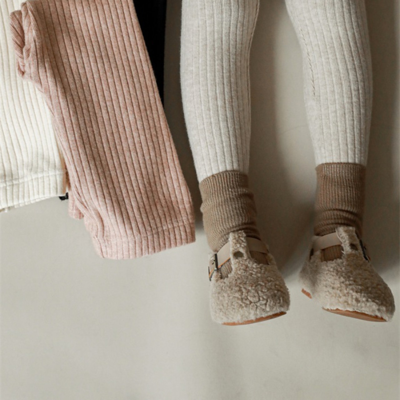 ピュアカラーリブレギンス5色