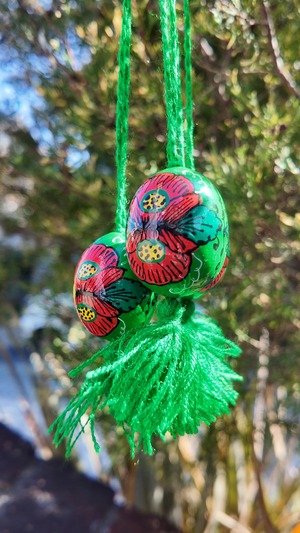 装飾用木製プィサンカ　小（イースターエッグ）　コロミヤモデル　