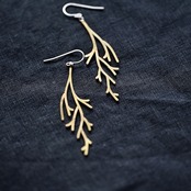 竹俣勇壱　フック式真鍮ピアスF 葉っぱ(Leaves)　［2104280000236］