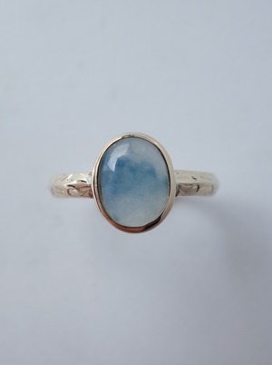 ITOIGAWA Blue Jadeite Chinoiserie Ring