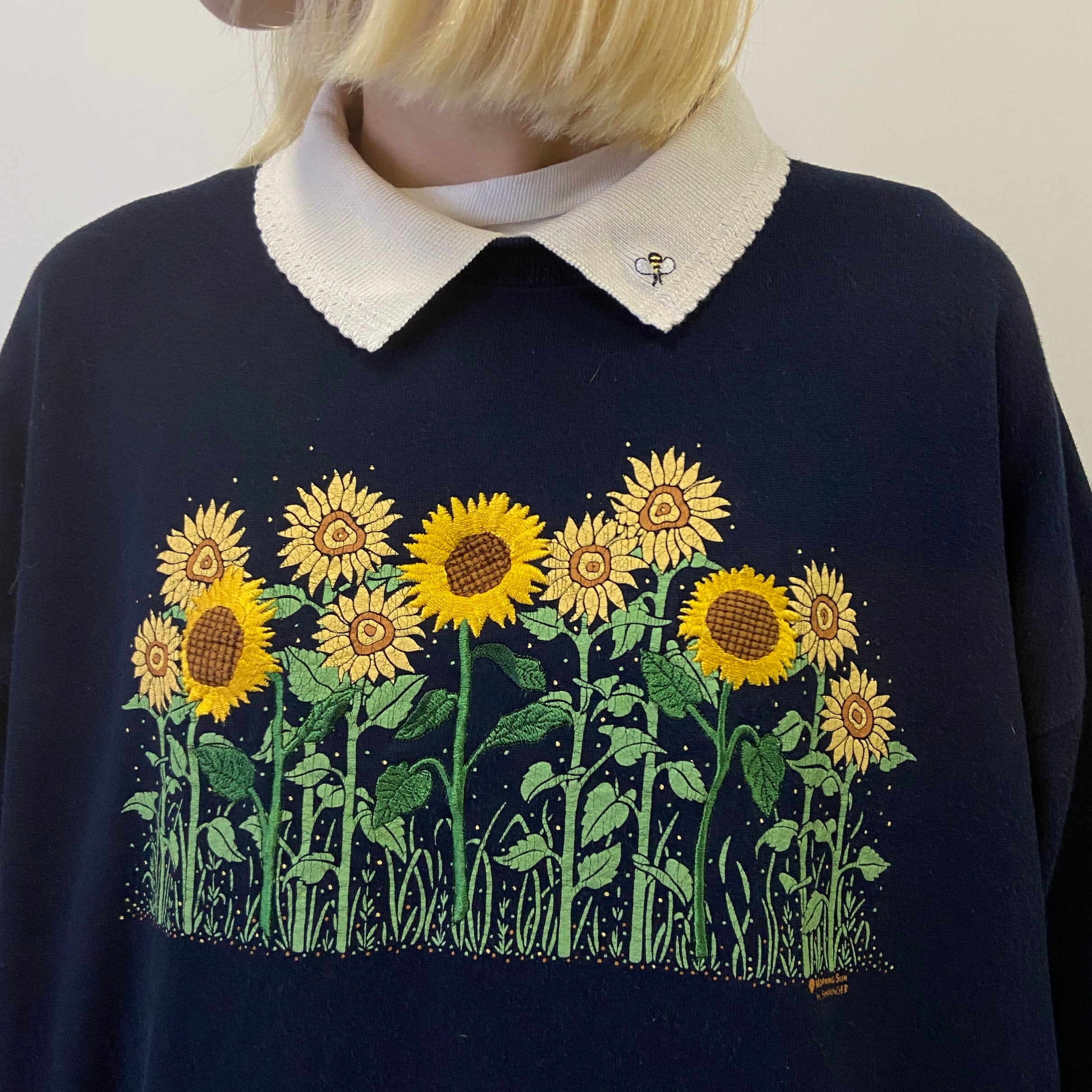 ひまわり　sunflower スウェット　90s ヴィンテージ