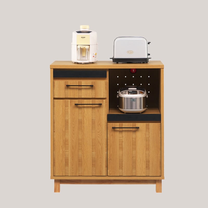 食器棚 幅80cm 完成品 キッチンボード オープンボード レンジボード