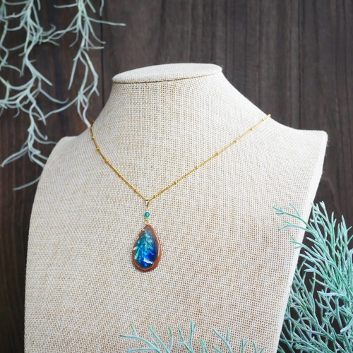 陶器ネックレス  みずたまりno.8 しずく