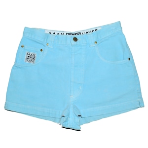 『MAX MAD HOUSE』90s light blue denim shorts