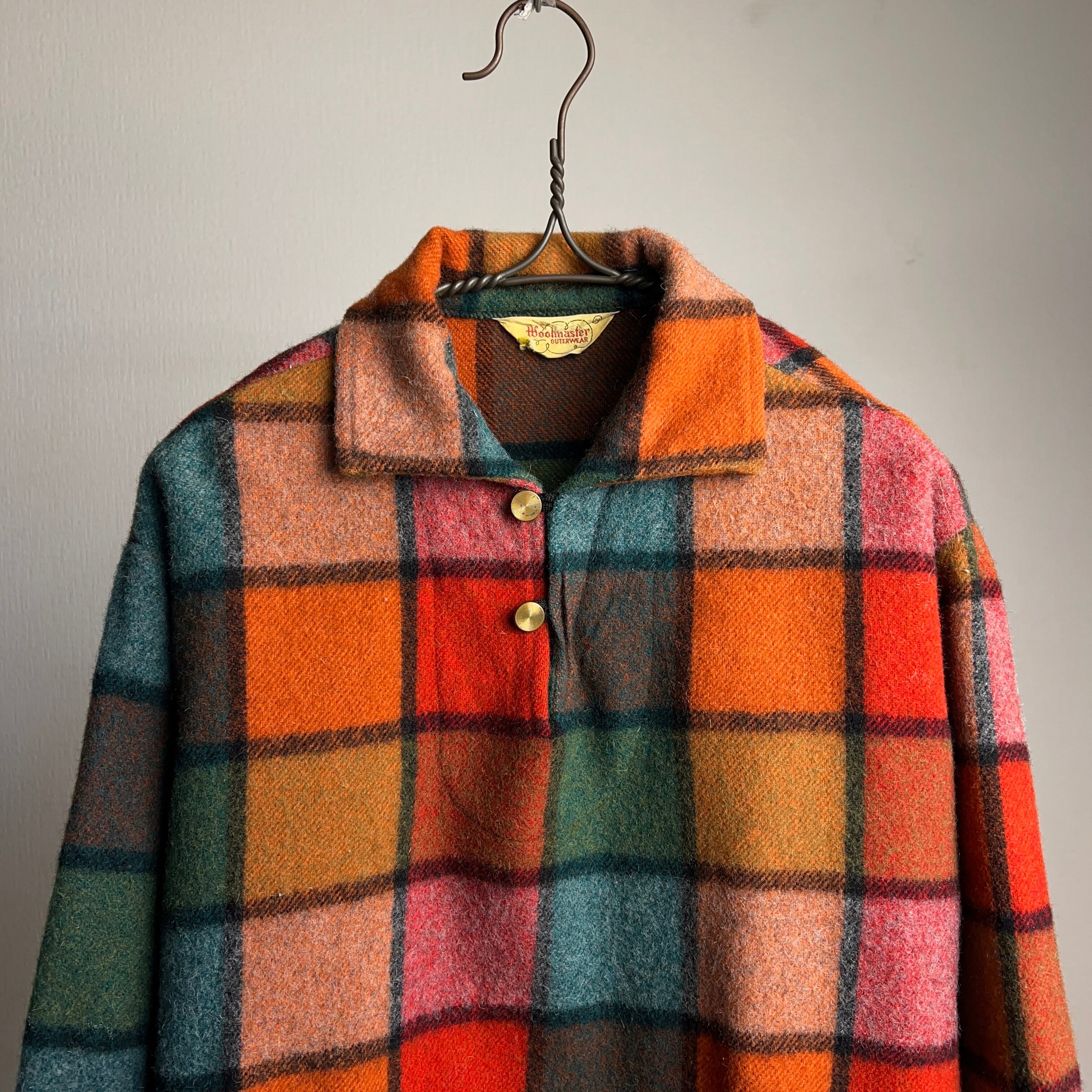 's Woolmaster WOOL PLAID PULLOVER SIZE MA送料無料